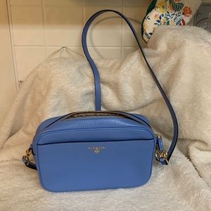 Michael Kors blue leather crossbody.